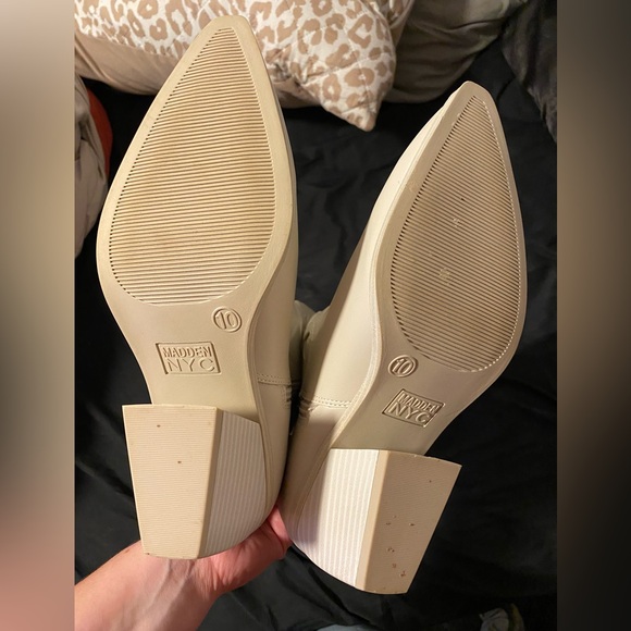 Madden NYC White Cowboy Boots sz 10 - Picture 4 of 7
